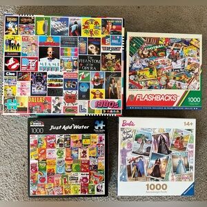 Puzzle lot 1,000 & 1,500 pc. Ravensburger, White Mountain and more